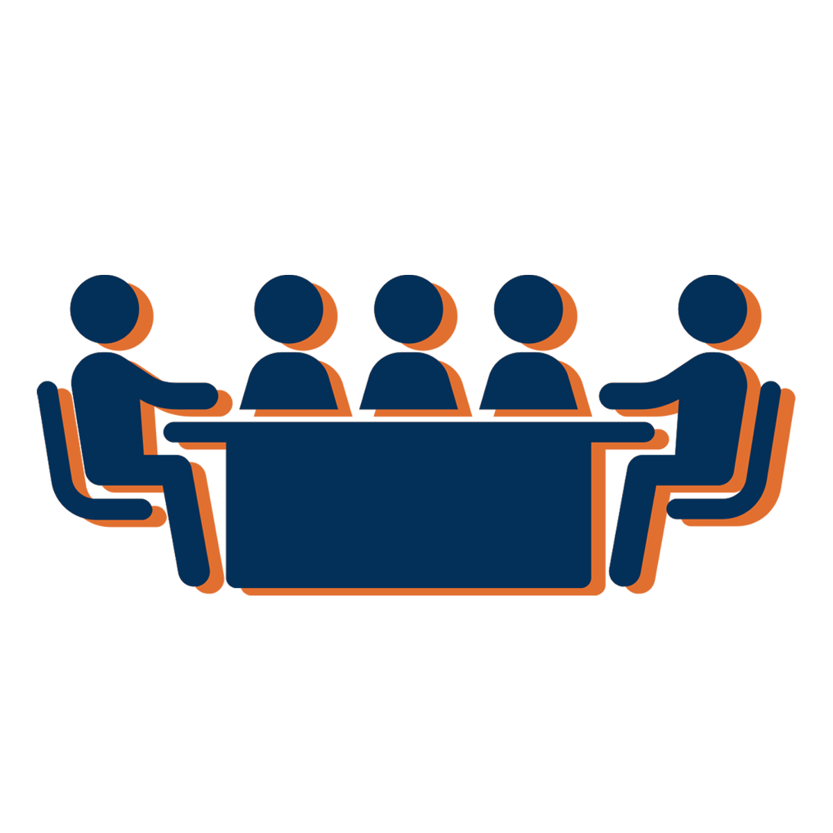Graphic of people sitting in a board room
