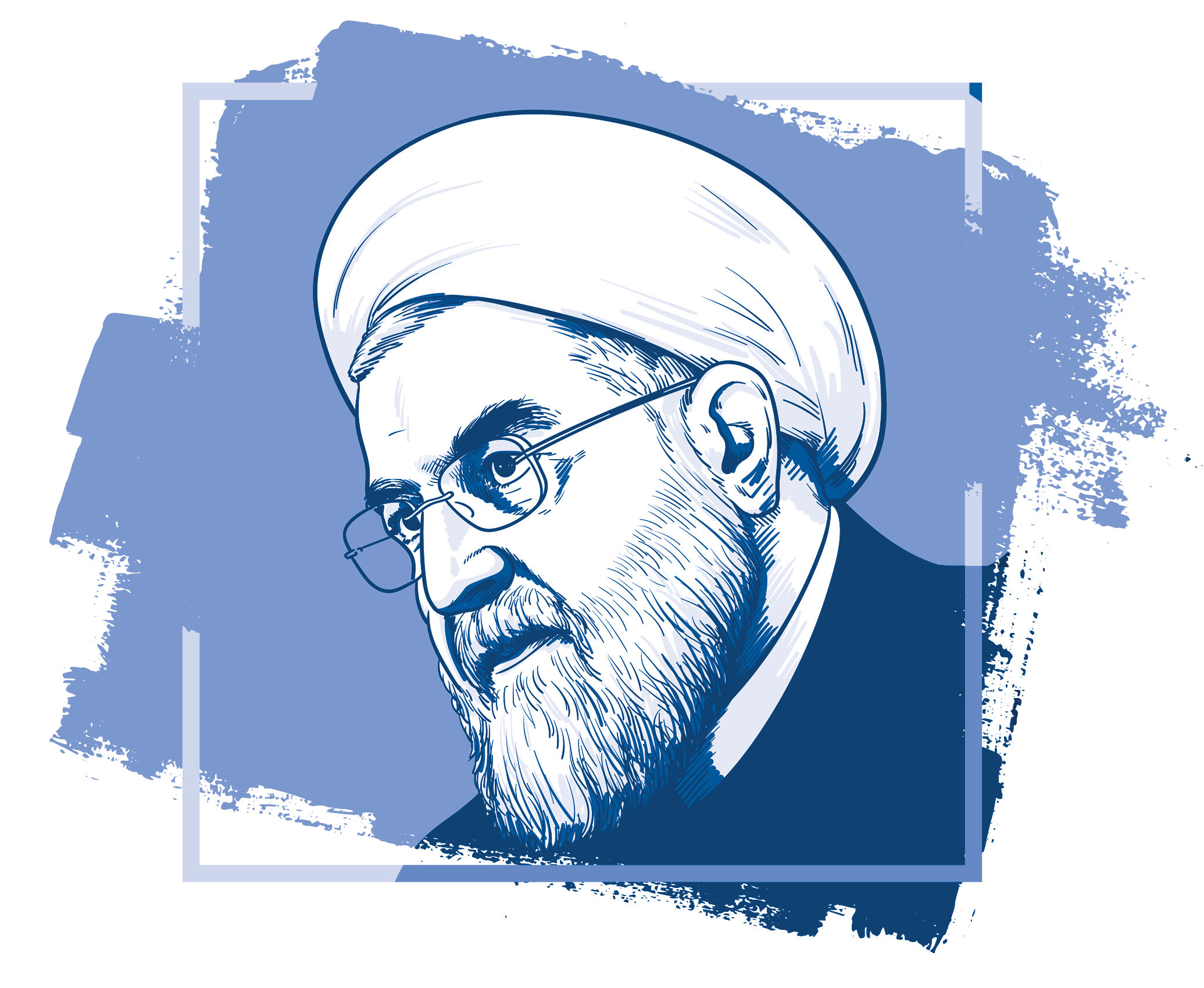 Drawing of Hassan Rouhani, former President of Iran