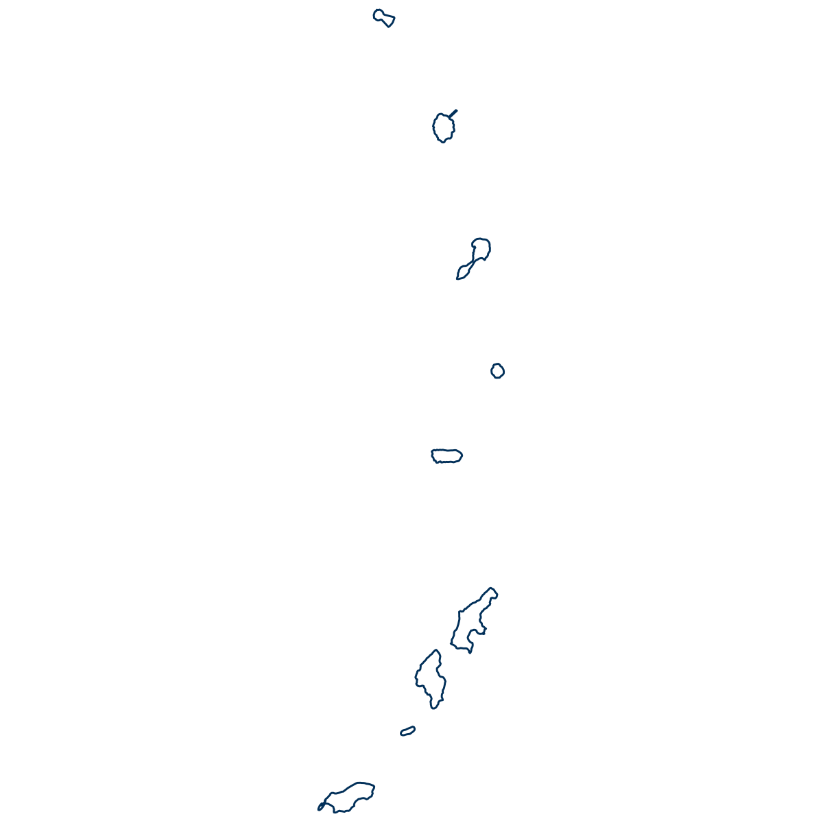 Map outline of the Northern Mariana Islands.