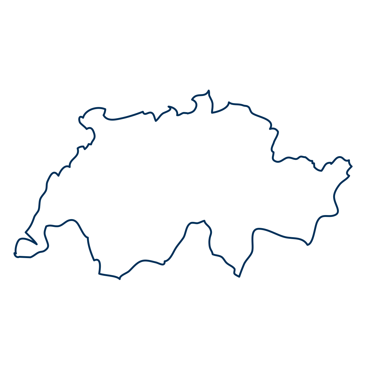 Map outline of Switzerland