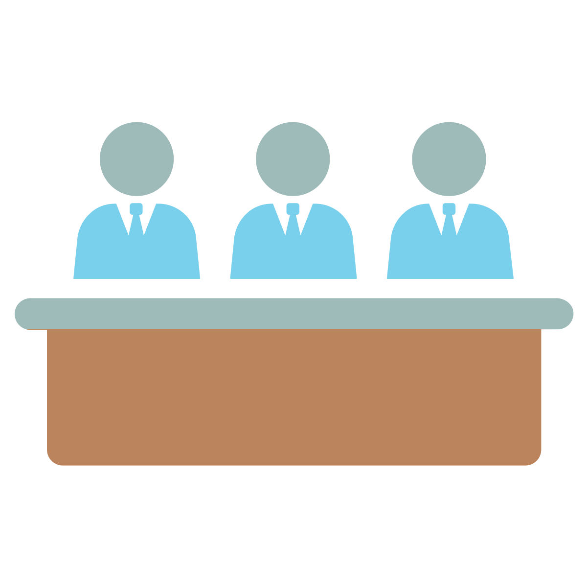 Vector Image of jury with suits and ties (assessors)