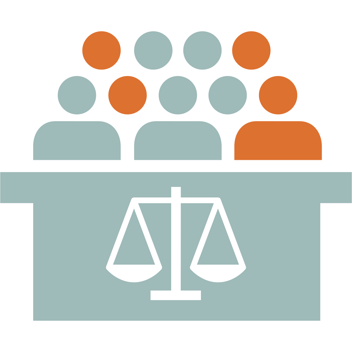Vector image of a mixed court