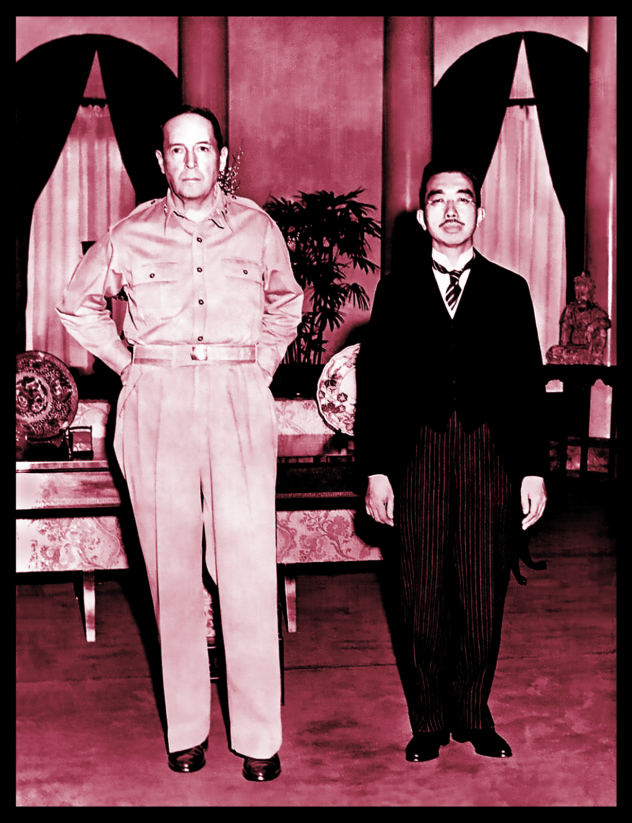 Gen. Douglas MacArthur and Emperor Hirohito of Japan from manhhai on Flicker, edited by Celine Calpo