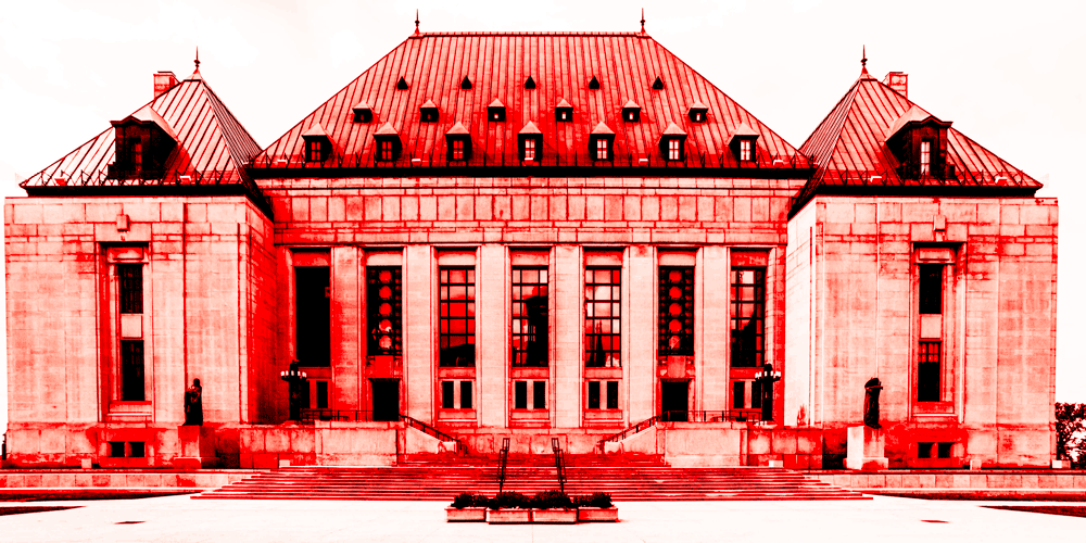 stylized image of Canada's Supreme Court