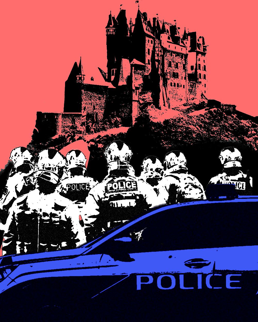 police storming a castle (french gendarmerie)