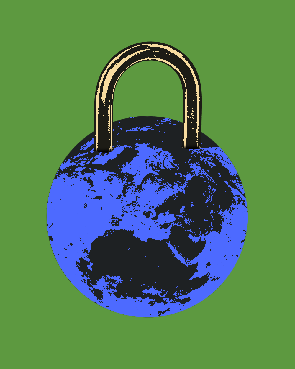 earth as a padlock