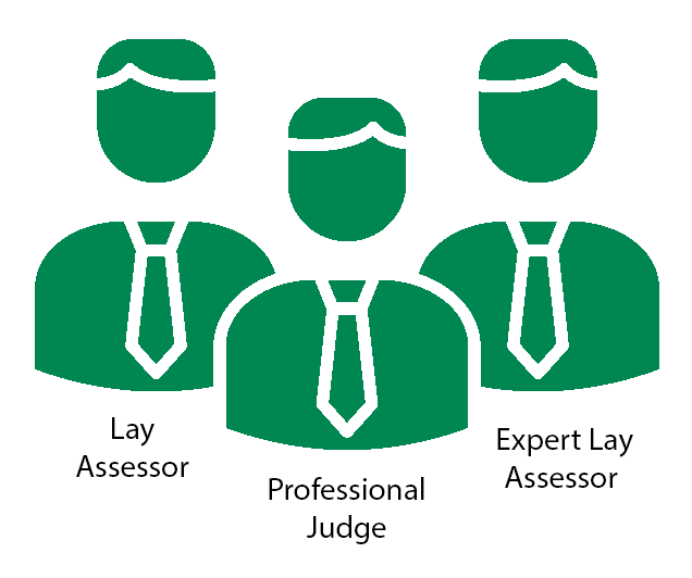 Graphic depicting lay judge system in Hungary