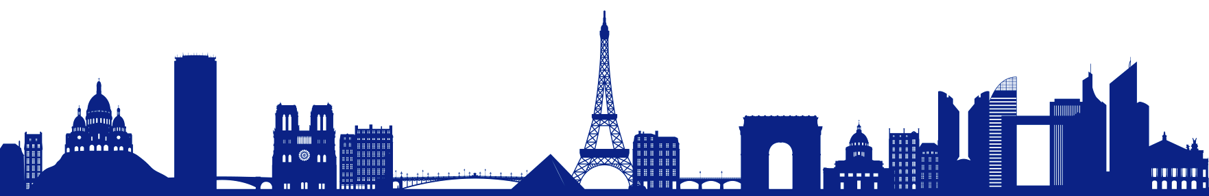 Graphic depicting Paris's skyline