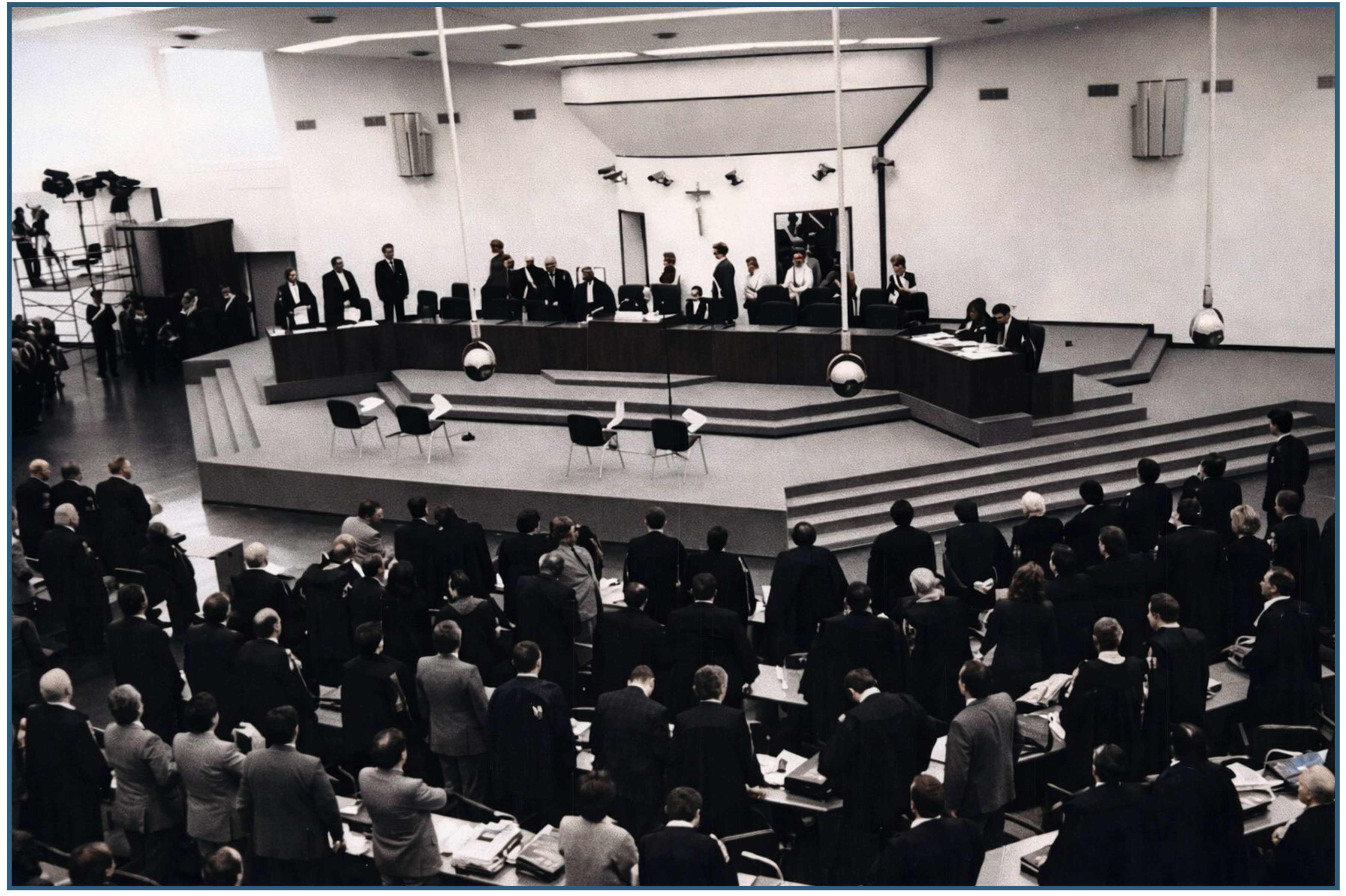 Black and white photo of the Maxi-Processo 