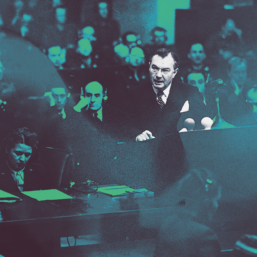Robert Jackson during the Nuremburg Trials