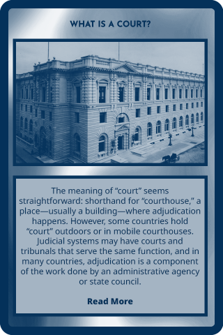 Back: Preview text for "What is a Court?" page 