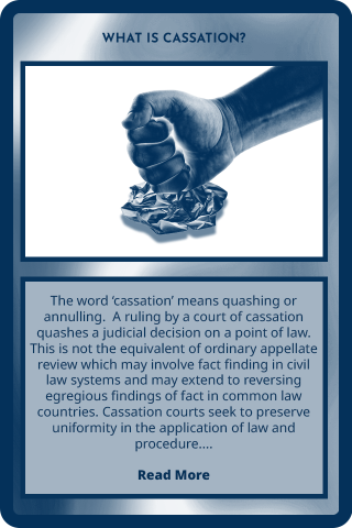 Back side of the "What is Cassation?" card