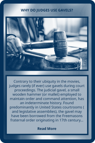 Back of Judicial Gavels Card