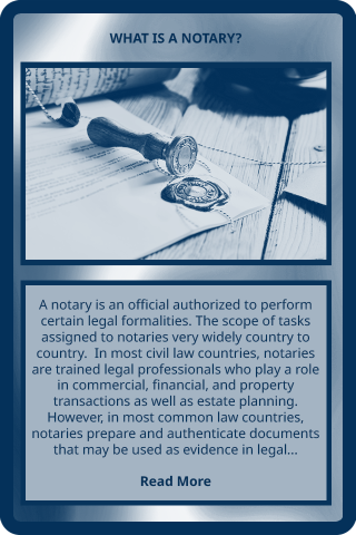 Notary seal design and information about notaries
