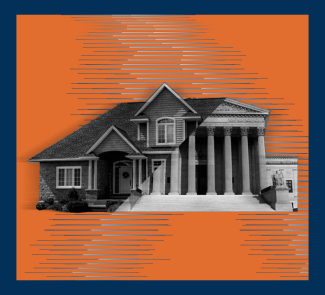 Split image of a home and the Supreme Court Building.